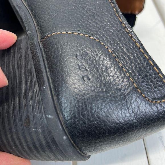 ⭐️BOC Black Leather High Heel Booties shoes size 8/39 - Picture 7 of 10